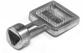 Llave para cerradura vitrina A12328 — Herraje del catálogo Alucansa