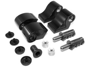 Bisagra MECHANICA sobrepuesta. Negro (160)