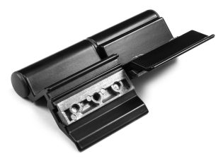 Bisagra deslizante de hoja inversora para plegable AL7. Derecha. Negro