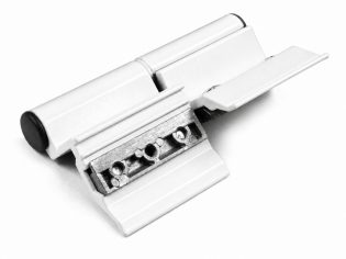 Bisagra deslizante de hoja inversora para plegable AL7. Derecha. Blanco