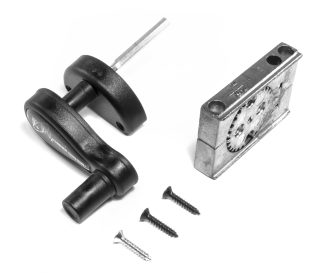 Maneta Rolly para hueco de 25 mm (MINI). Negro