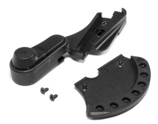Maneta de palanca TIN para hueco de 36 mm. Izquierda. Negro