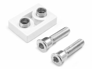 Suplemento para bisagra MECHANICA en AL67 RPT. Blanco