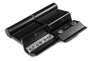 Bisagra de marco para plegable AL7. Izquierda. Pala larga. Negro